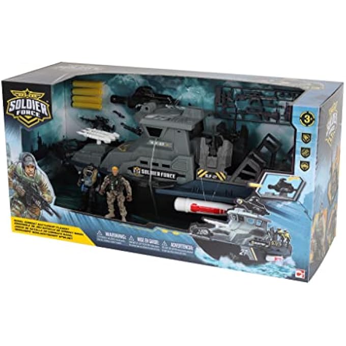 SOLDIER FORCE - NAVAL COMBAT BATTLESHIP PLAYSET (545303), SMALL